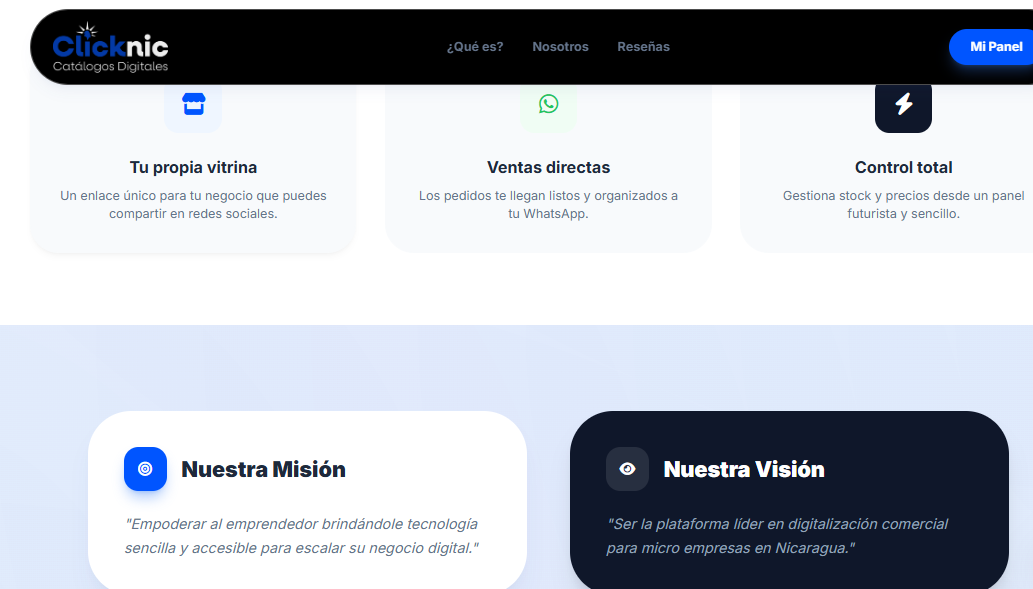 Muestra de catálogo Clicknic